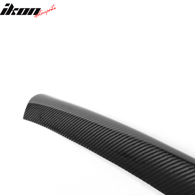 IKON MOTORSPORTS, Front Bumper Lip Compatible With 2009-2012 Audi A4 B8 Sedan , Matte Carbon Fiber + FRP O Style Front Lip Spoiler Wing Chin Splitter, 2010 2011