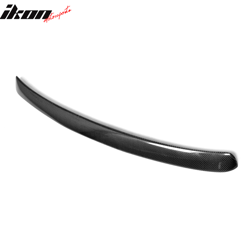 IKON MOTORSPORTS, Roof Spoiler Compatible With 2009-2016 Audi A4 B8 4DR Sedan , Matte Carbon Fiber + FRP Type A Rear Spoiler Wing, 2010 2011 2012 2013 2014 2015