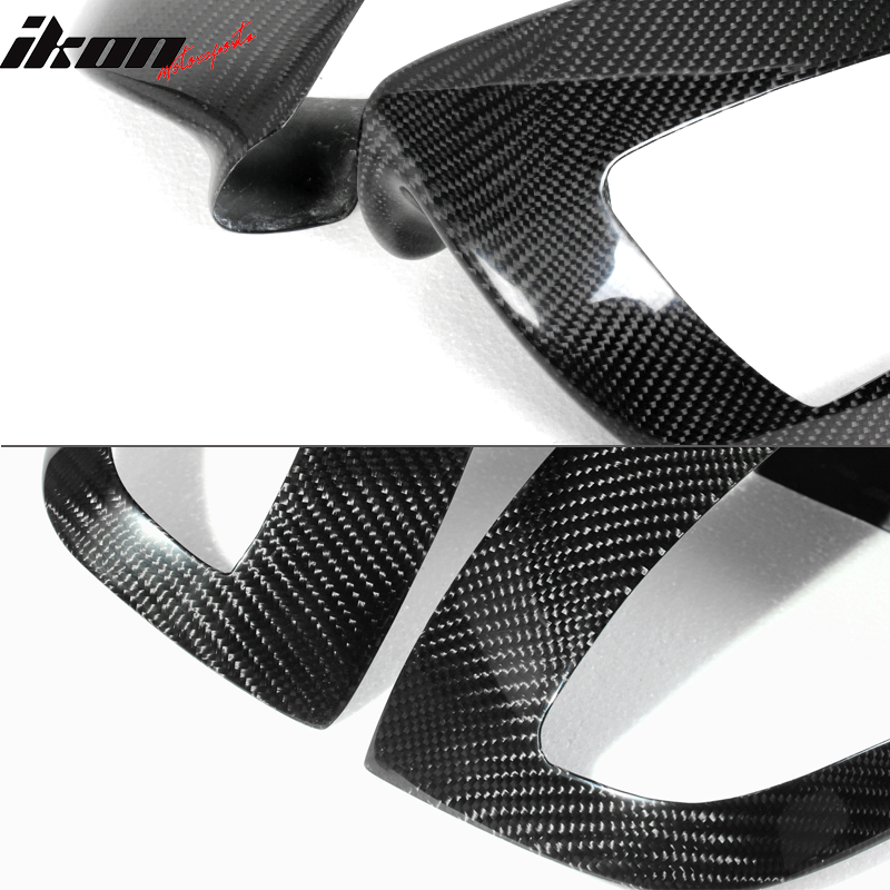 IKON MOTORSPORTS, Mirror Cover Compatible With 2008-2011 Mercedes-Benz C-Class W204 Sedan , Matte Carbon Fiber + FRP JC Style Mirror Caps Pair, 2009 2010