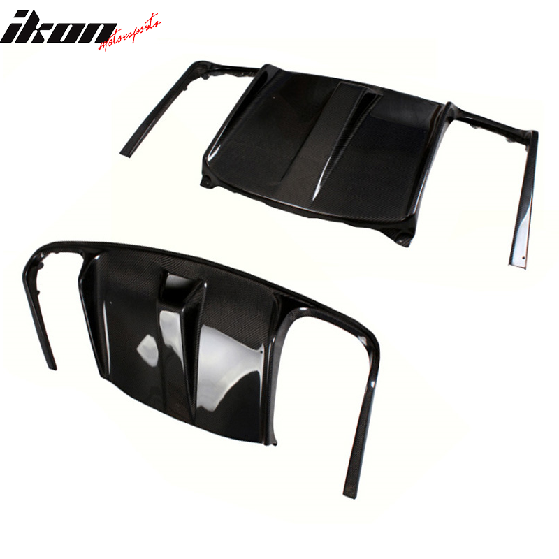 IKON MOTORSPORTS, Rear Diffuser Compatible With 2010-2013 Mercedes-Benz E-Class W207 Coupe AMG , Matte Carbon Fiber + FRP JC Style Rear Bumper Lip Spoiler Wing, 2011 2012