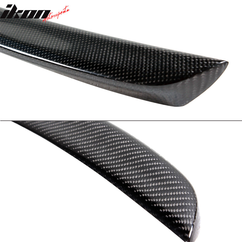 IKON MOTORSPORTS, Trunk Spoiler Compatible With 2005-2010 Mercedes-Benz W219 CLS300 CLS350 CLS63 AMG Sedan 4-Door , Matte Carbon Fiber + FRP AMG Style Rear Spoiler Wing, 2007 2008 2009