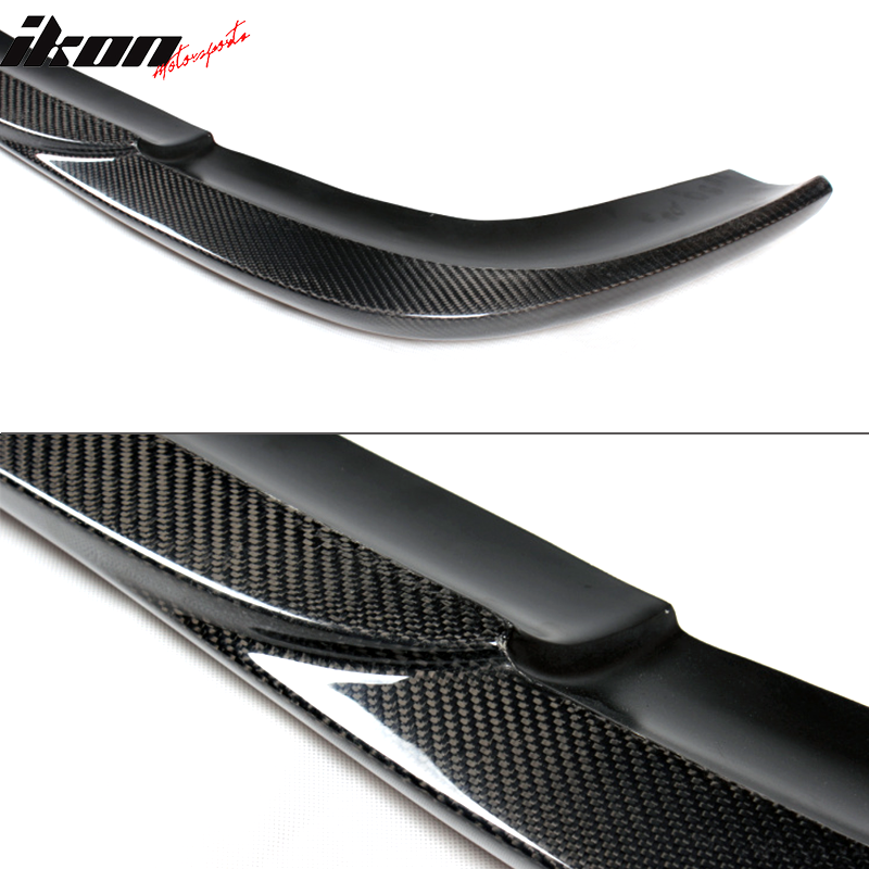 IKON MOTORSPORTS, Front Bumper Lip Compatible With 2012-2014 Benz W218 Sedan CLS63 AMG , Matte Carbon Fiber + FRP GH Style Front Lip Spoiler Wing Chin Splitter, 2013