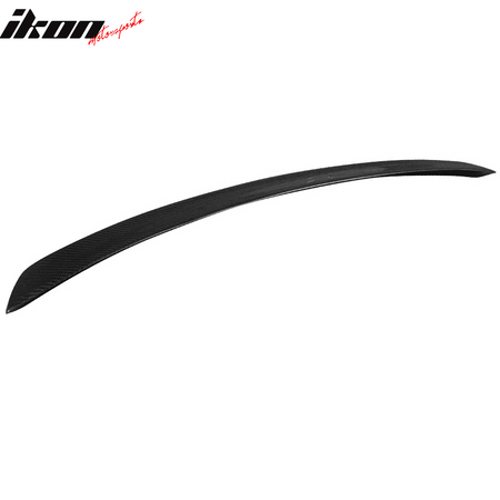 IKON MOTORSPORTS, Trunk Spoiler Compatible With 2005-2010 Mercedes-Benz SLK-Class R171 SLK200 SLK300 SLK55 AMG , Matte Carbon Fiber + FRP AMG Style Rear Spoiler Wing, 2006 2007 2008 2009