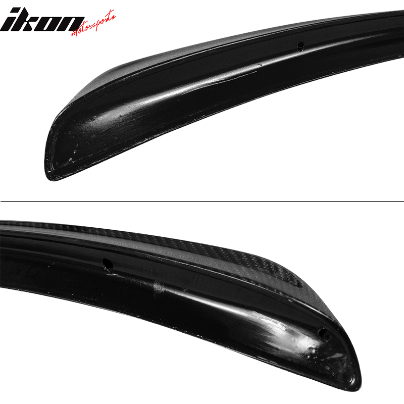 IKON MOTORSPORTS, Trunk Spoiler Compatible With 2005-2010 Mercedes-Benz SLK-Class R171 SLK200 SLK300 SLK55 AMG , Matte Carbon Fiber + FRP AMG Style Rear Spoiler Wing, 2006 2007 2008 2009