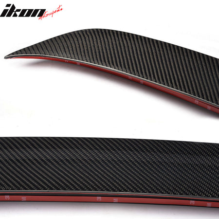 IKON MOTORSPORTS, Trunk Spoiler Compatible With 2004-2010 BMW 5 Series E60 & M5 , Matte Carbon Fiber + FRP AC Style Rear Spoiler Wing, 2005 2006 2007 2008 2009