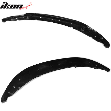 IKON MOTORSPORTS, Front Bumper Lip Compatible With 2011-2012 BMW 1M , Matte Carbon Fiber + FRP Revo Style Front Lip Spoiler Wing Chin Splitter