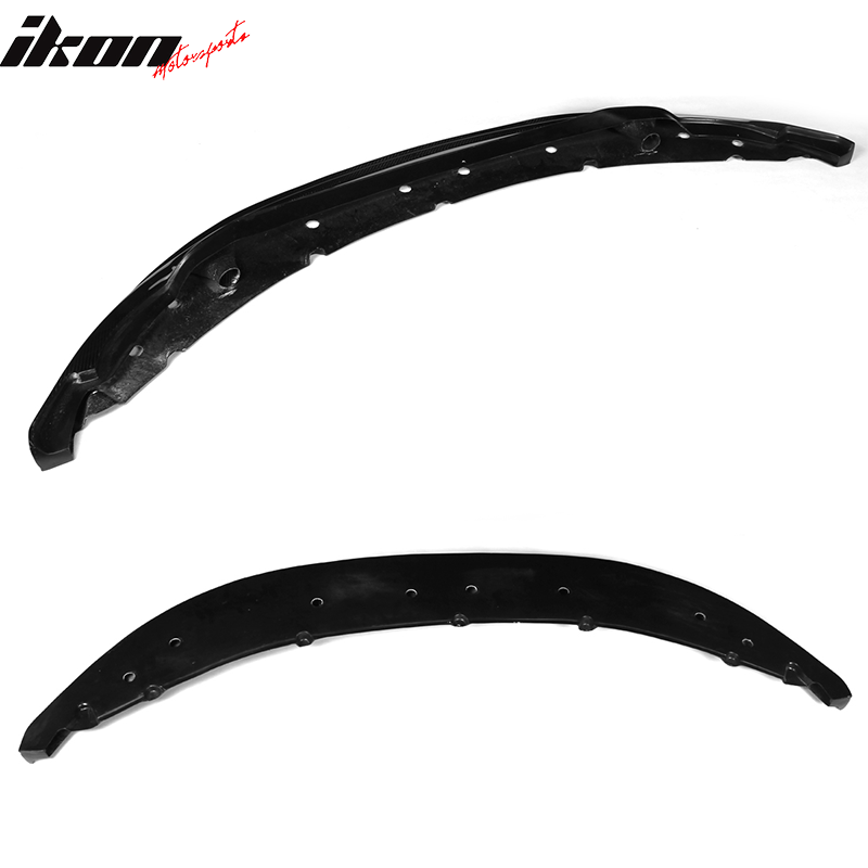 IKON MOTORSPORTS, Front Bumper Lip Compatible With 2011-2012 BMW 1M , Matte Carbon Fiber + FRP Revo Style Front Lip Spoiler Wing Chin Splitter