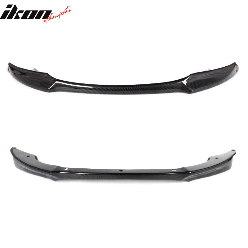 IKON MOTORSPORTS, Front Bumper Lip Compatible With 2008-2014 BMW M3 E90 E92 E93 Coupe Sedan , Matte Carbon Fiber VO Style Front Lip Spoiler Wing Chin Splitter, 2009 2010 2011 2012 2013