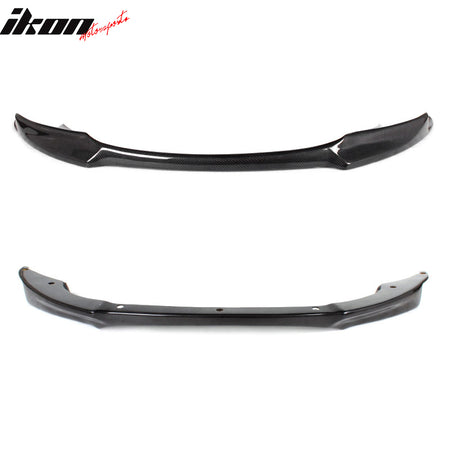 IKON MOTORSPORTS, Front Bumper Lip Compatible With 2008-2014 BMW M3 E90 E92 E93 Coupe Sedan , Matte Carbon Fiber VO Style Front Lip Spoiler Wing Chin Splitter, 2009 2010 2011 2012 2013