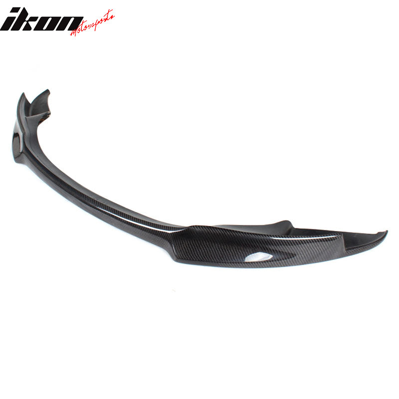 IKON MOTORSPORTS, Front Bumper Lip Compatible With 2008-2014 BMW M3 E90 E92 E93 Coupe Sedan , Matte Carbon Fiber VO Style Front Lip Spoiler Wing Chin Splitter, 2009 2010 2011 2012 2013