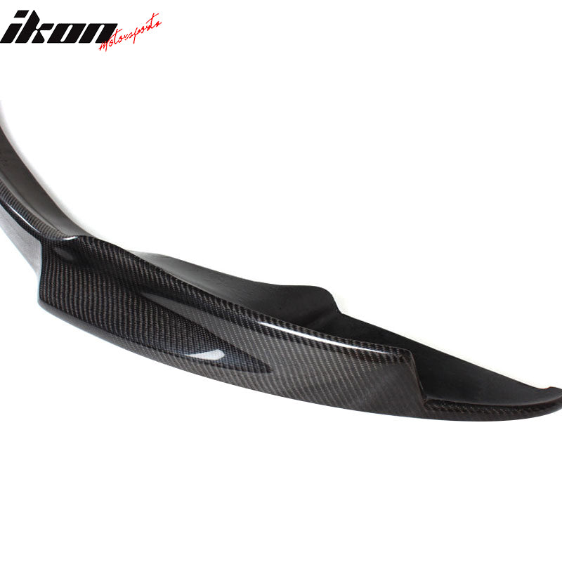 IKON MOTORSPORTS, Front Bumper Lip Compatible With 2008-2014 BMW M3 E90 E92 E93 Coupe Sedan , Matte Carbon Fiber VO Style Front Lip Spoiler Wing Chin Splitter, 2009 2010 2011 2012 2013