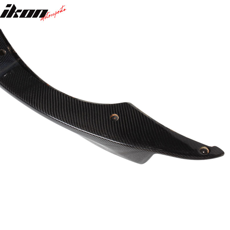 IKON MOTORSPORTS, Front Bumper Lip Compatible With 2008-2014 BMW M3 E90 E92 E93 Coupe Sedan , Matte Carbon Fiber VO Style Front Lip Spoiler Wing Chin Splitter, 2009 2010 2011 2012 2013