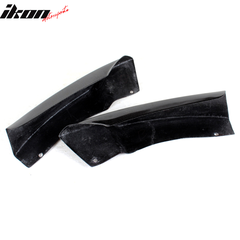 IKON MOTORSPORTS, Front Splitters Compatible With 2012-2018 BMW 3 Series F30 Sedan M Sport, Matte Carbon Fiber + FRP M Performance Style Front Spoiler Wing Chin Splitter, 2013 2014 2015 2016 2017