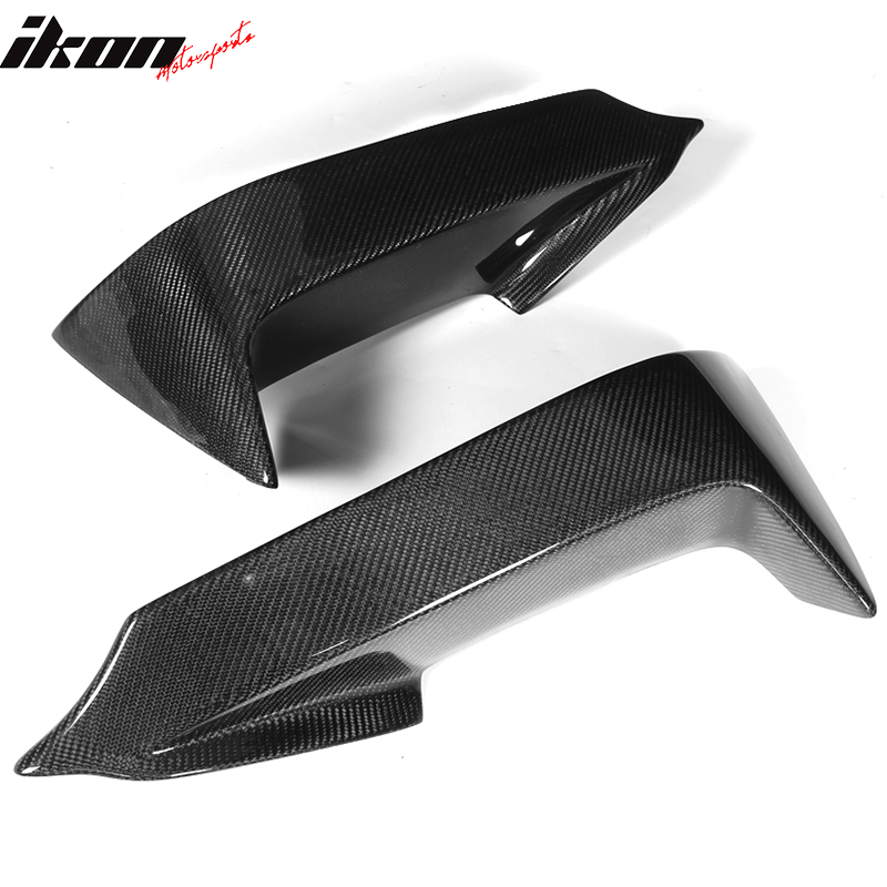 IKON MOTORSPORTS, Front Bumper Lip & Splitters Compatible With 2012-2017 BMW 6 Series F12 F13 M Sport , Matte Carbon Fiber + FRP P Style Front Lip Spoiler Wing, 2013 2014 2015 2016