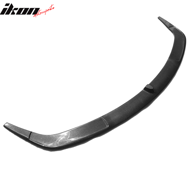 IKON MOTORSPORTS, Front Bumper Lip & Splitters Compatible With 2012-2017 BMW 6 Series F12 F13 M Sport , Matte Carbon Fiber + FRP P Style Front Lip Spoiler Wing, 2013 2014 2015 2016