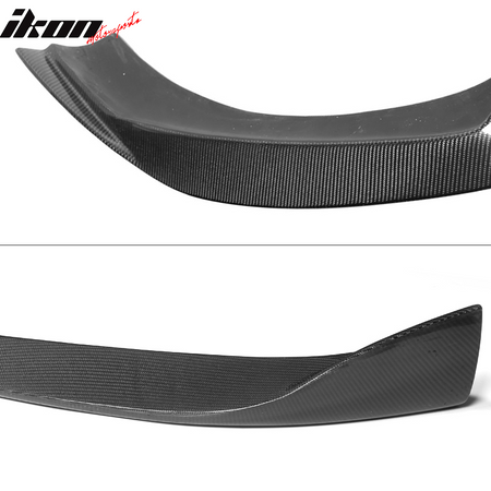 IKON MOTORSPORTS, Front Bumper Lip Compatible With 2013-2017 Audi S5 Facelift B8 Coupe , Matte Carbon Fiber + FRP JC Style Front Lip Spoiler Wing Chin Splitter, 2014 2015 2016