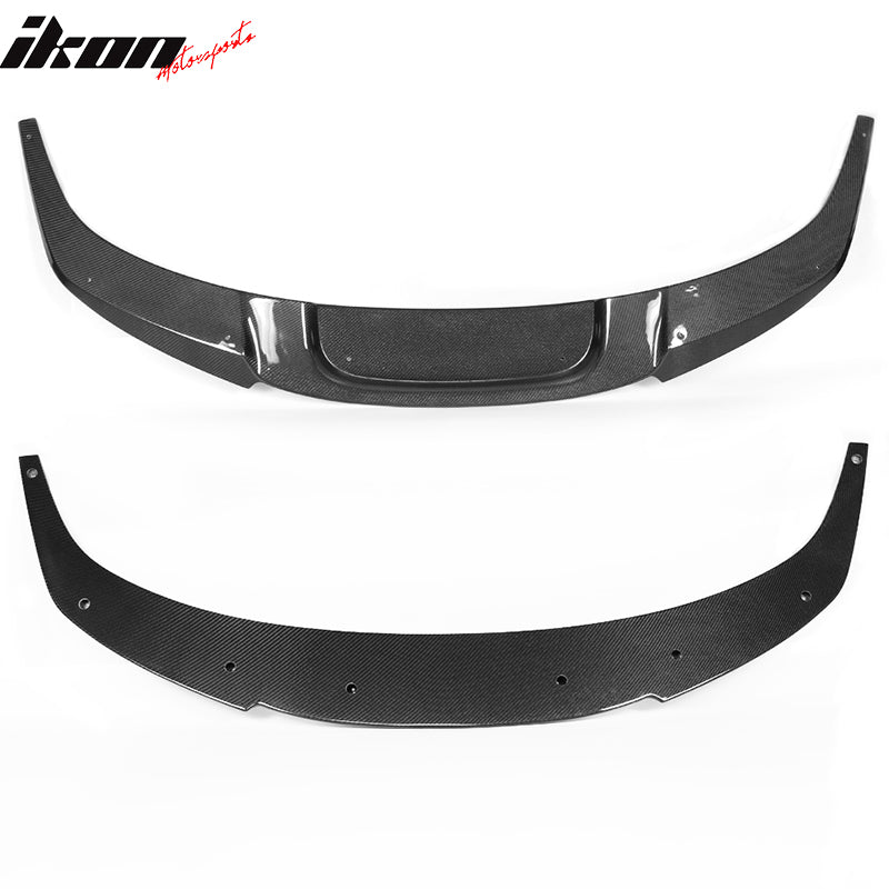 IKON MOTORSPORTS, Front Bumper Lip Compatible With 2012-2017 BMW 6 Series F06 F12 F13 Coupe M Sport , Matte Carbon Fiber VO Style Front Lip Spoiler Wing Chin Splitter, 2013 2014 2015 2016