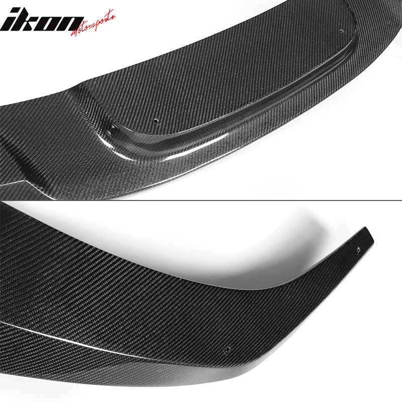 IKON MOTORSPORTS, Front Bumper Lip Compatible With 2012-2017 BMW 6 Series F06 F12 F13 Coupe M Sport , Matte Carbon Fiber VO Style Front Lip Spoiler Wing Chin Splitter, 2013 2014 2015 2016