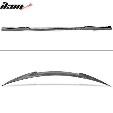 IKON MOTORSPORTS, Trunk Spoiler Compatible With 2015-2020 Mercedes-Benz C-Class W205 Sedan , Matte Carbon Fiber ML Style Rear Spoiler Wing, 2016 2017 2018 2019