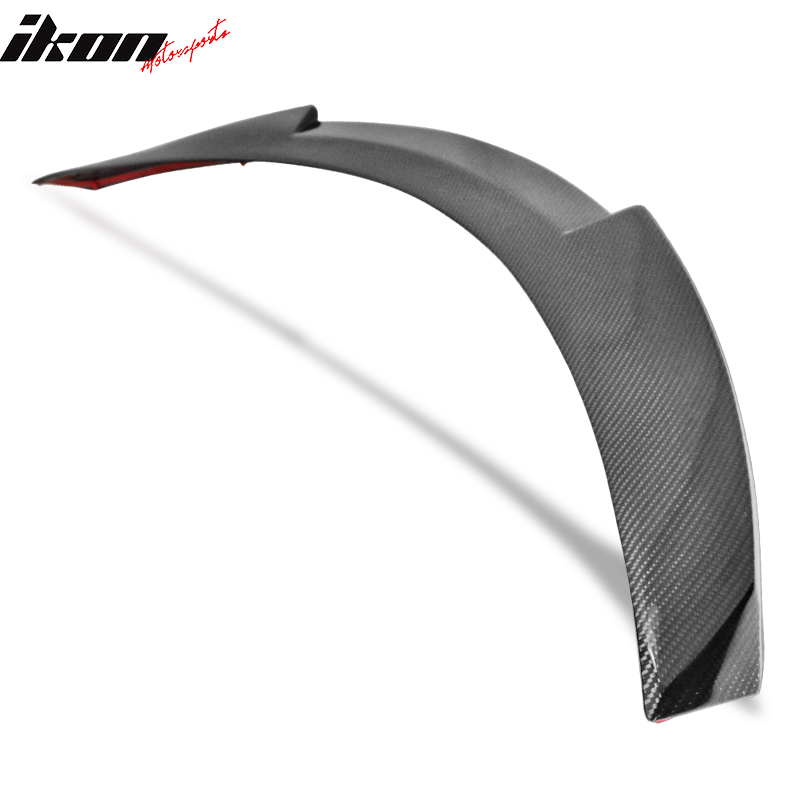 IKON MOTORSPORTS, Trunk Spoiler Compatible With 2015-2020 Mercedes-Benz C-Class W205 Sedan , Matte Carbon Fiber ML Style Rear Spoiler Wing, 2016 2017 2018 2019