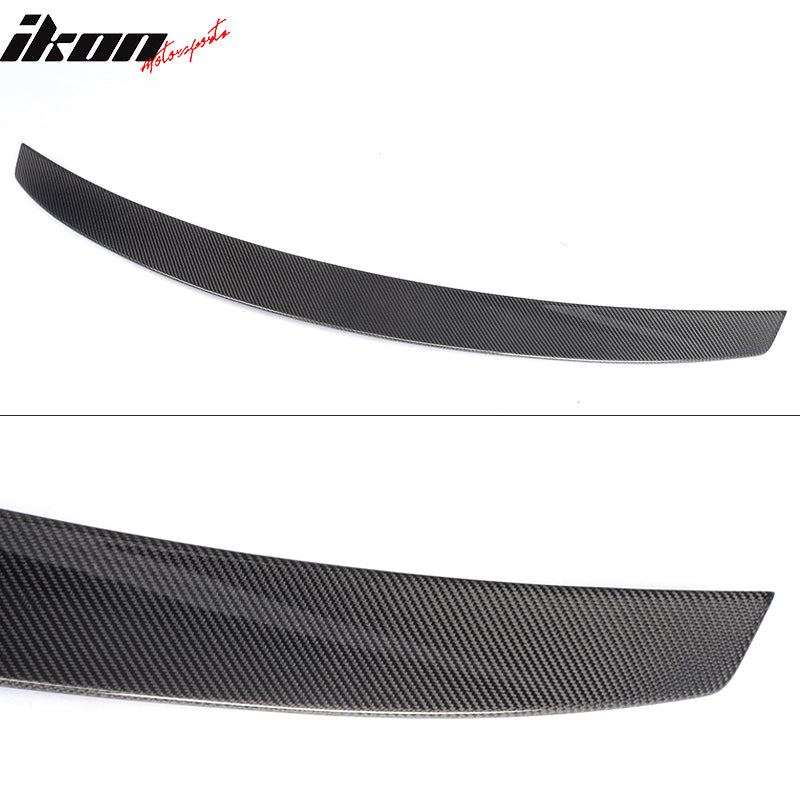 IKON MOTORSPORTS, Trunk Spoiler Compatible With 2014-2018 Mercedes-Benz W222 Sedan , Matte Carbon Fiber B Style Rear Spoiler Wing, 2015 2016 2017