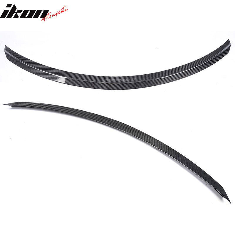 IKON MOTORSPORTS, Trunk Spoiler Compatible With 2015-2020 Mercedes-Benz C-Class W205 Sedan , Matte Carbon Fiber ML Style Rear Spoiler Wing, 2016 2017 2018 2019