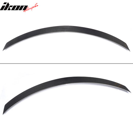 IKON MOTORSPORTS, Trunk Spoiler Compatible With 2015-2020 Mercedes-Benz C-Class W205 Sedan , Matte Carbon Fiber ML Style Rear Spoiler Wing, 2016 2017 2018 2019