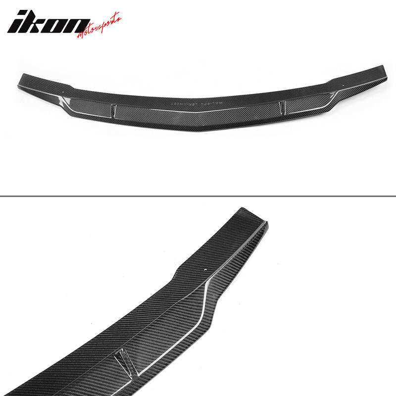 IKON MOTORSPORTS, Trunk Spoiler Compatible With 2010-2016 Mercedes-Benz E-Class W212 Sedan E200 E350 E400 E500 E63 AMG , Matte Carbon Fiber RT Style Rear Spoiler Wing, 2011 2012 2013 2014 2015