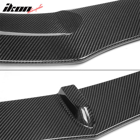 IKON MOTORSPORTS, Front Bumper Lip Compatible With 2015-2018 Mercedes-Benz W218 CLS CLASS , Matte Carbon Fiber + FRP JC Style Front Lip Spoiler Wing Chin Splitter, 2016 2017