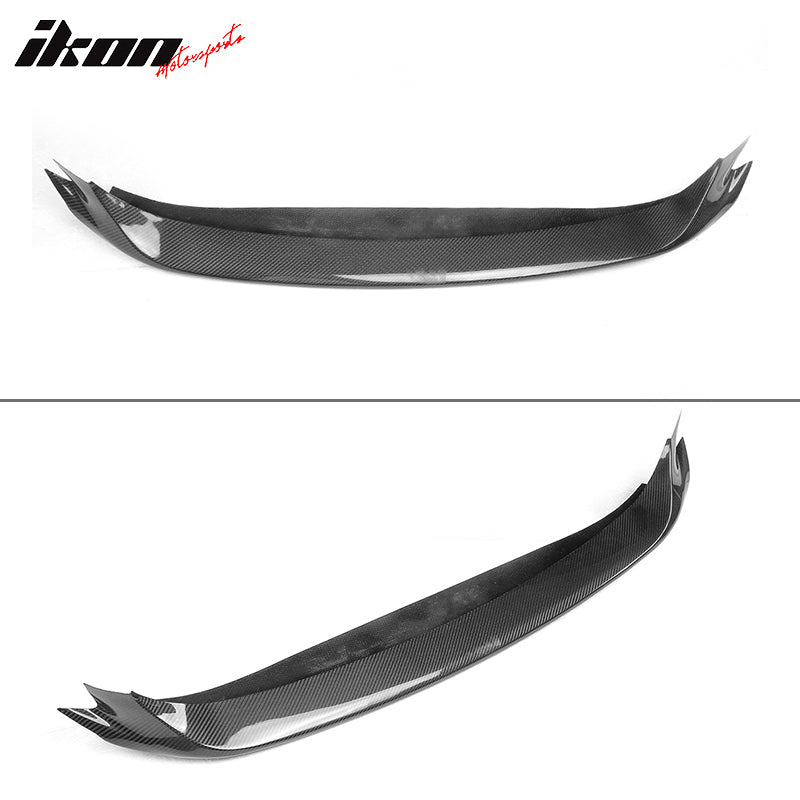 IKON MOTORSPORTS, Front Bumper Lip Compatible With 2014-2017 Maserati Ghibli M156 Sedan, JC Style Matte Carbon Fiber Front Lip Under Chin Spoiler Splitter, 2015 2016