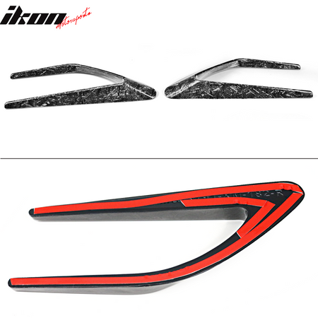 Fits 15-18 Bnez C-Class W205 Front + Rear Side Vents Spoiler Forged Carbon Fiber