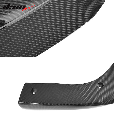 IKON MOTORSPORTS, Front Bumper Lip Compatible With 2006-2009 Mercedes-Benz W211 E63 AMG Sedan, XY Style Matte Carbon Fiber Front Lip Chin Valance Spoiler Splitter, 2007 2008