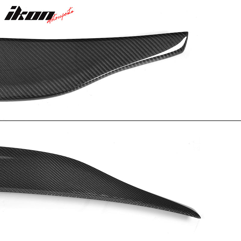 IKON MOTORSPORTS, Trunk Spoiler Compatible With 2017-2020 Audi A4 B9, CA Style Matte Carbon Fiber Rear Spoiler Wing, 2018 2019