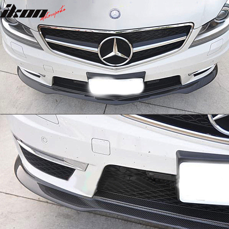 Clearance Sale For 12-14 Benz W204 MC Front Bumper Lip Matte Carbon Fiber