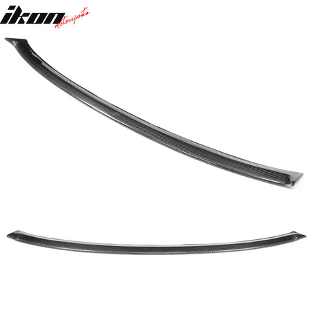 IKON MOTORSPORTS, Roof Spoiler Compatible With 2013-2018 Cadillac ATS Sedan, JC Style Matte Carbon Fiber Rear Spoiler Wing, 2014 2015 2016 2017