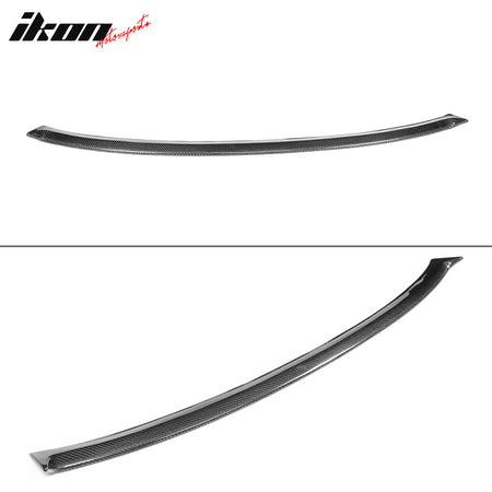 IKON MOTORSPORTS, Roof Spoiler Compatible With 2013-2018 Cadillac ATS Sedan, JC Style Matte Carbon Fiber Rear Spoiler Wing, 2014 2015 2016 2017