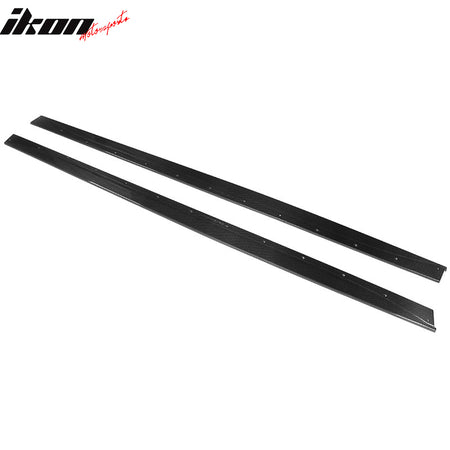 IKON MOTORSPORTS, Side Skirts Compatible With 2015-2020 BMW M4 F82 F83, MP Style Matte Carbon Fiber Side Skirt Extension Rocker Panel Driver Passenger, 2016 2017 2018 2019