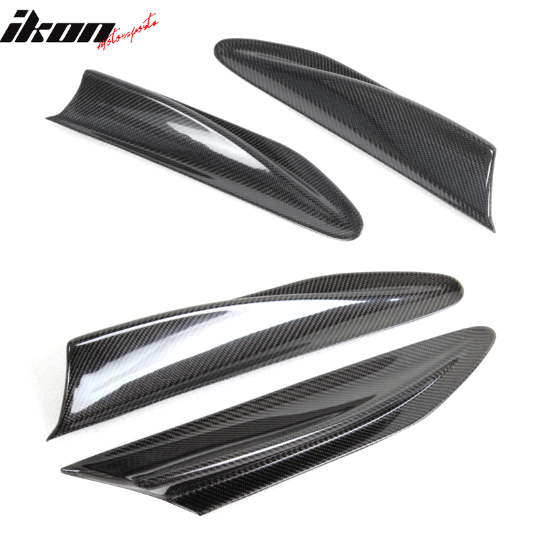 IKON MOTORSPORTS, Side Fender Vents Compatible With 2013-2018 Toyota GT86 & Scion FRS & Subaru BRZ Coupe, T Style Matte Carbon Fiber, 2014 2015 2016 2017