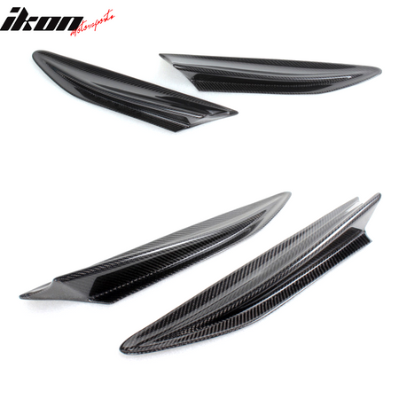 IKON MOTORSPORTS, Side Fender Vents Compatible With 2013-2018 Toyota GT86 & Scion FRS & Subaru BRZ Coupe, T Style Matte Carbon Fiber, 2014 2015 2016 2017