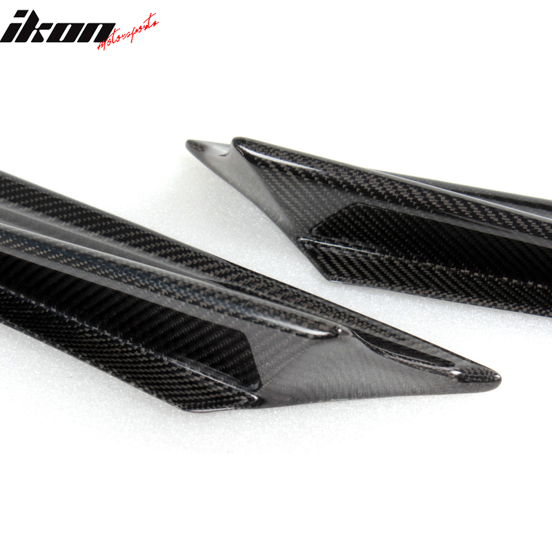 IKON MOTORSPORTS, Side Fender Vents Compatible With 2013-2018 Toyota GT86 & Scion FRS & Subaru BRZ Coupe, T Style Matte Carbon Fiber, 2014 2015 2016 2017