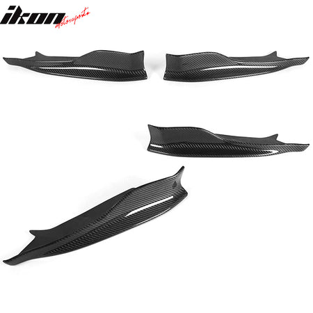 Fits 11-12 BMW 1 Series M E82 R Style Rear Lip Splitter Apron Matte Carbon Fiber