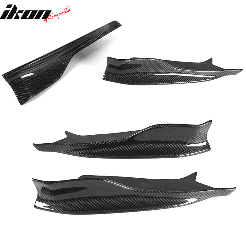 Fits 11-12 BMW 1 Series M E82 R Style Rear Lip Splitter Apron Matte Carbon Fiber