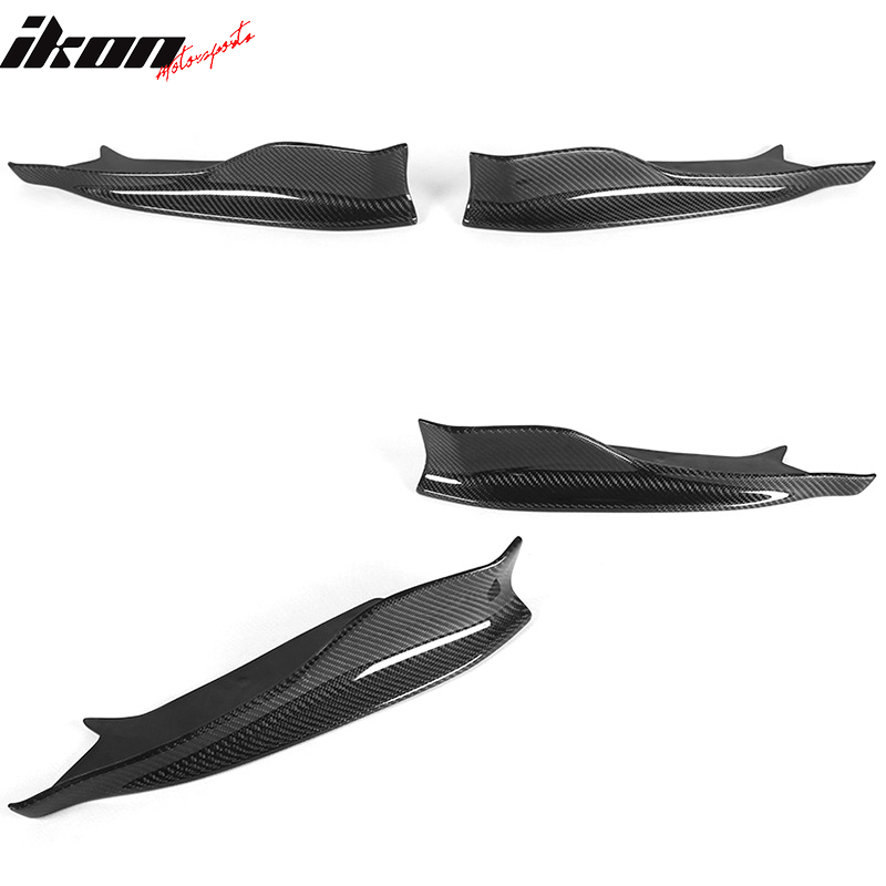 Fits 11-12 BMW 1 Series M E82 R Style Rear Lip Splitter Apron Matte Carbon Fiber