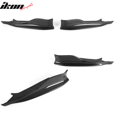 Fits 11-12 BMW 1 Series M E82 R Style Rear Lip Splitter Apron Matte Carbon Fiber