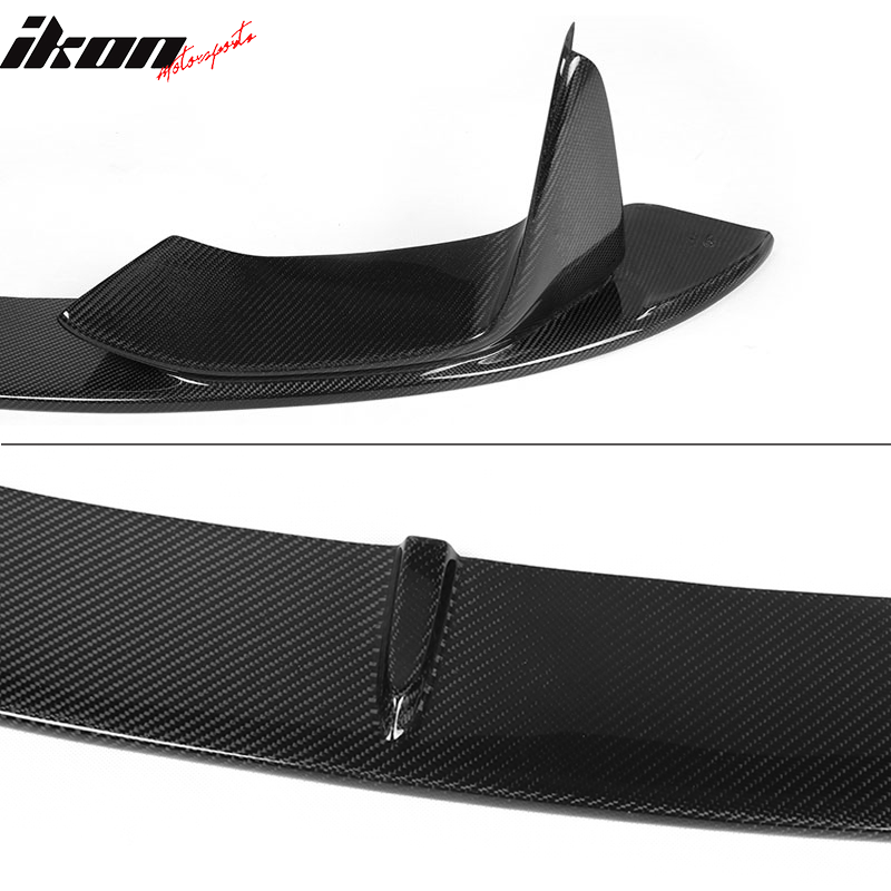 Fits 15-20 BMW M3 F80 M4 F82 F83 P Style Front Bumper Lip - Matte Carbon Fiber