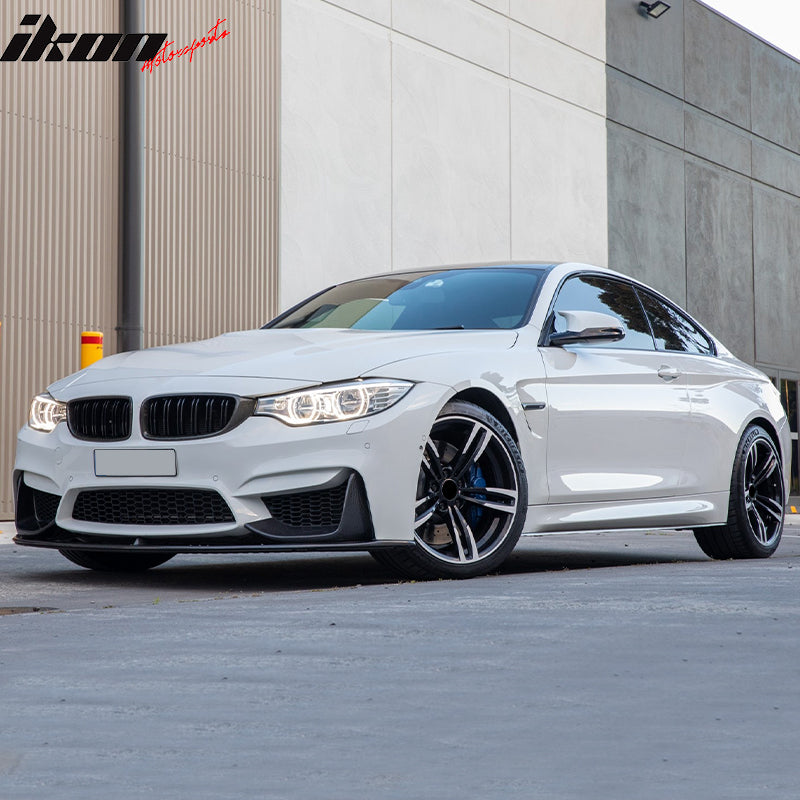 Fits 15-20 BMW M3 F80 M4 F82 F83 P Style Front Bumper Lip - Matte Carbon Fiber