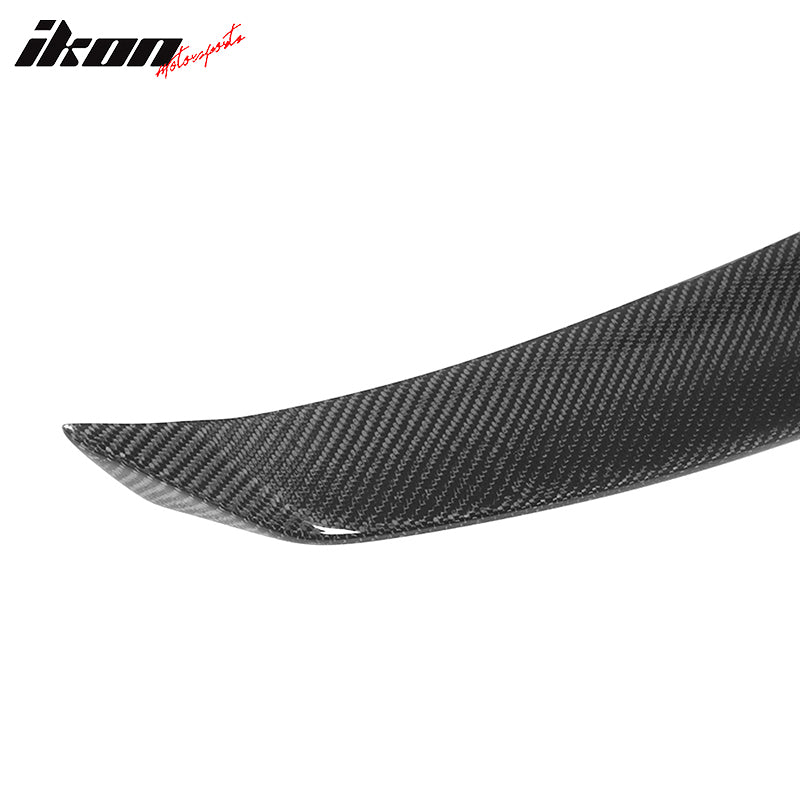 IKON MOTORSPORTS, Trunk Spoiler Compatible With 2007-2015 Infiniti G35 G25 G37 Q40 Sedan, JD Style Matte Carbon Fiber Rear Spoiler Wing, 2008 2009 2010 2011 2012 2013 2014