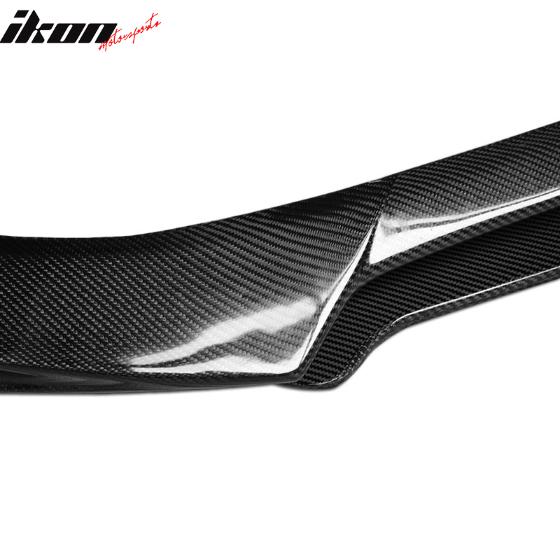 IKON MOTORSPORTS, Front Bumper Lip Compatible With 2014-2018 Volkswagen GTI MK7 Coupe Sedan, RG Style Matte Carbon Fiber Front Lip Chin Valance Spoiler Splitter, 2015 2016 2017