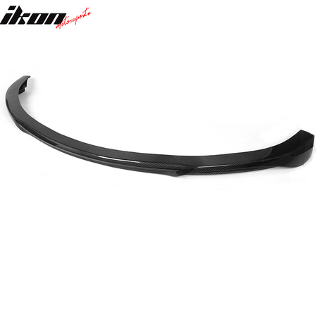 IKON MOTORSPORTS, Front Bumper Lip Compatible With 2012-2017 Tesla Model S Sedan, JC Style Matte Carbon Fiber Front Lip Chin Valance Spoiler Splitter, 2013 2014 2015 2016