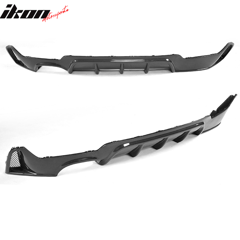 Fits 14-20 BMW 428i 430i xDrive P Style Rear Lip Diffuser Matte Carbon Fiber